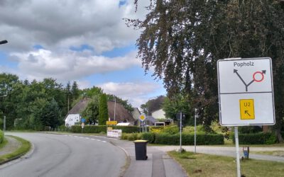 Gewesene Straßensperrung